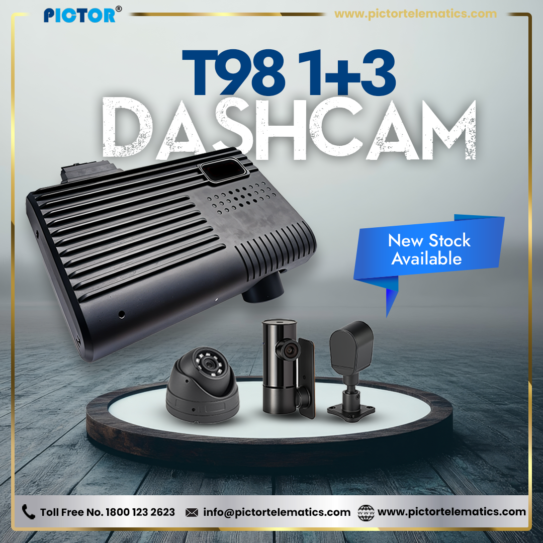 PICTOR T98 1+3 AI 4G Smart Dash Cam (4G Smart Video Terminal)