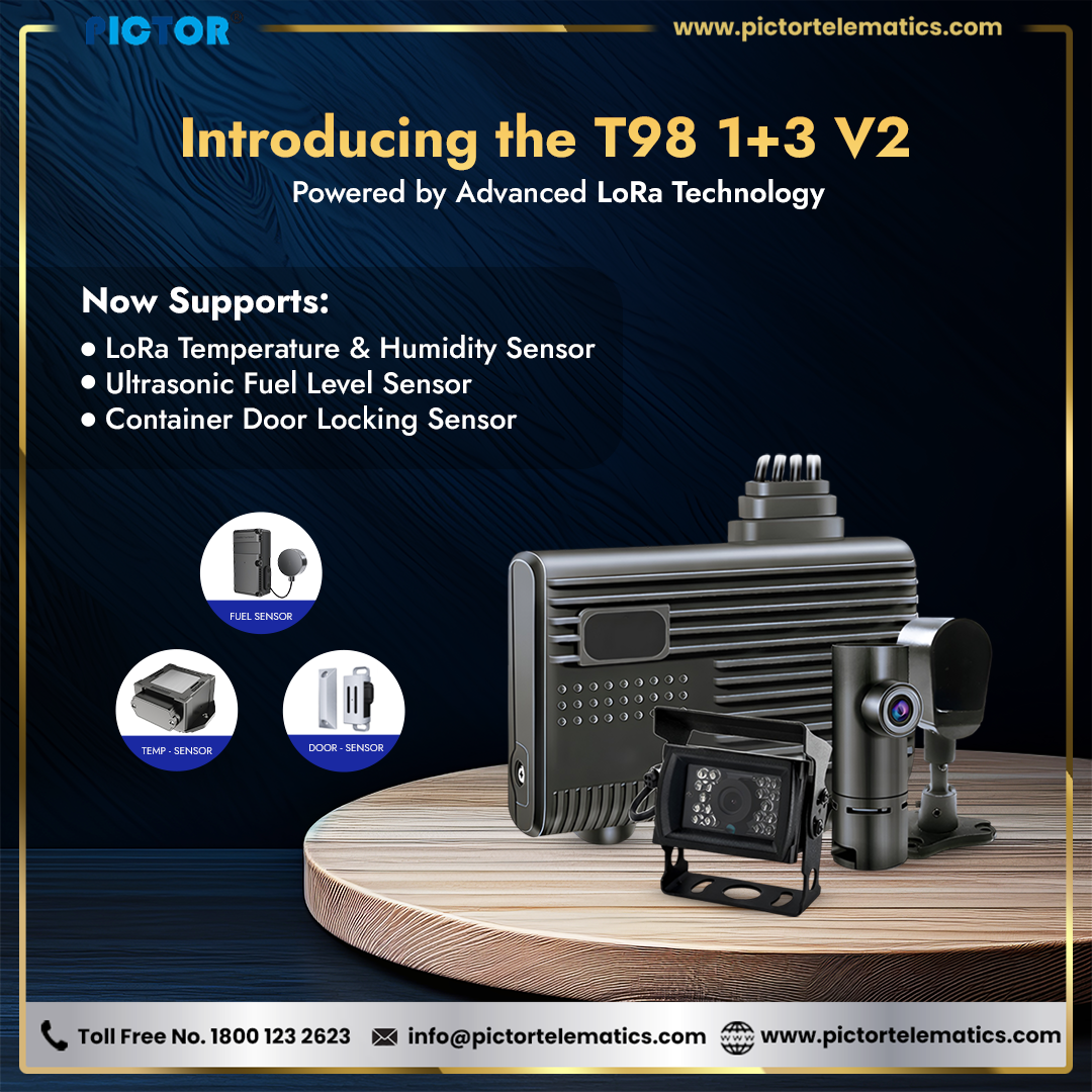 T98 1+3 AI Fleet Dashcam V2 ADAS DMS 4G GPS